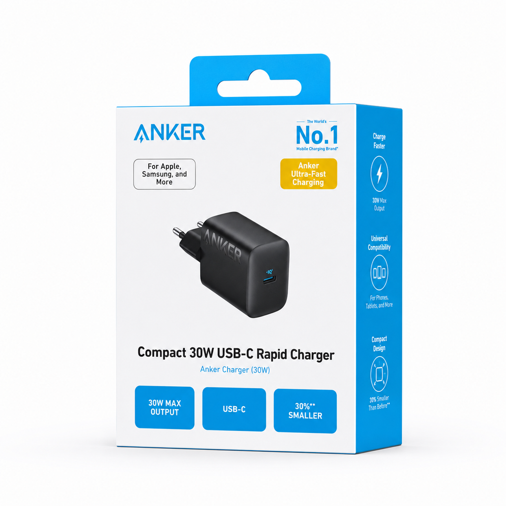 Anker 30W USB-C Rapid Charger (EU Plug)