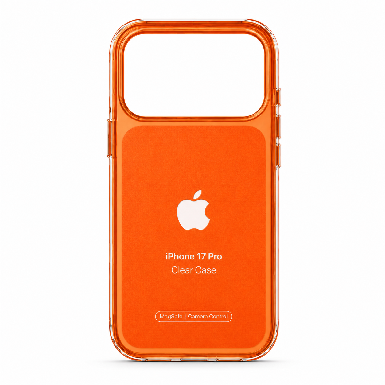 iPhone 17 Pro Clear Case – Orange | MagSafe Compatible