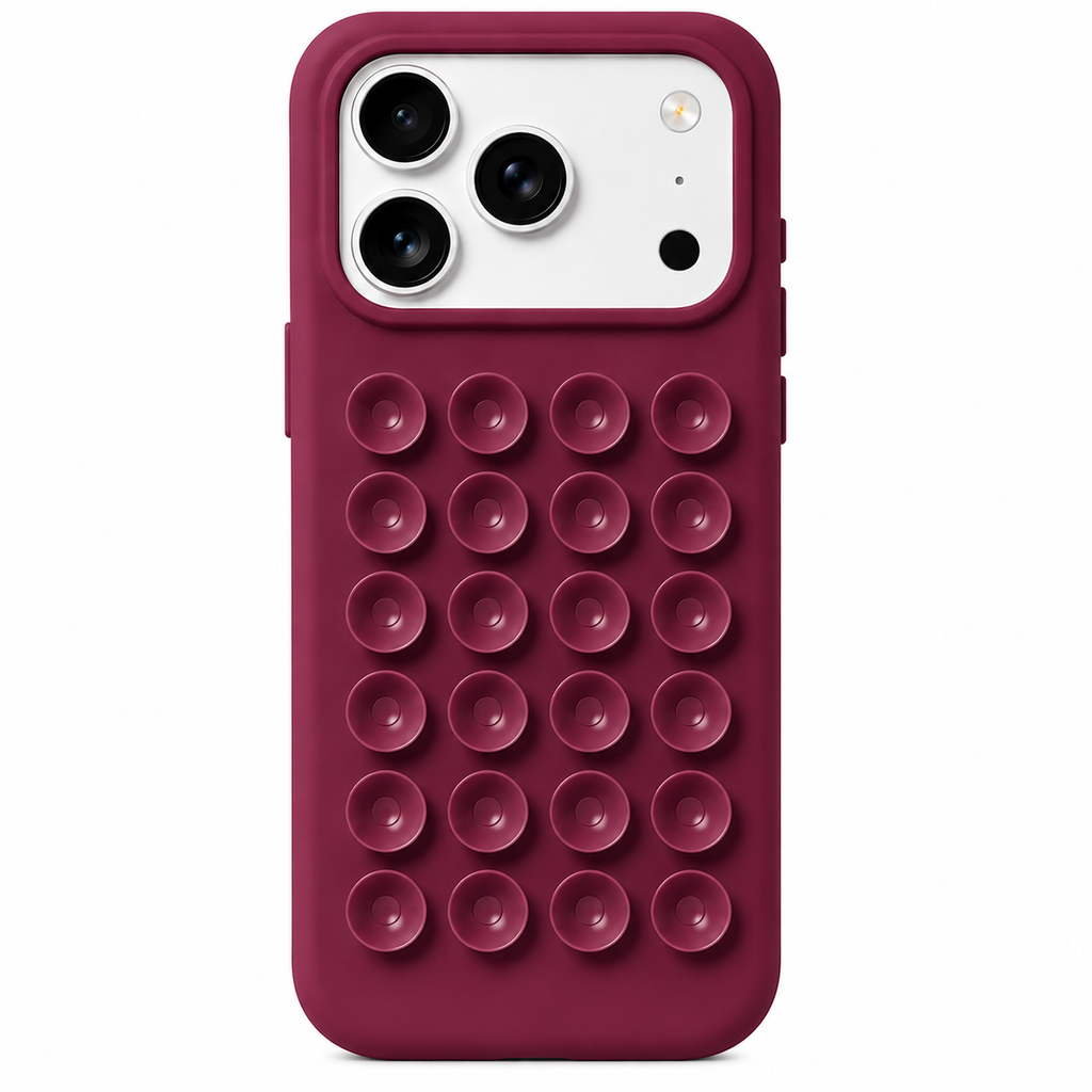 Silicone Suction Kickstand Case për iPhone 17 Pro Max