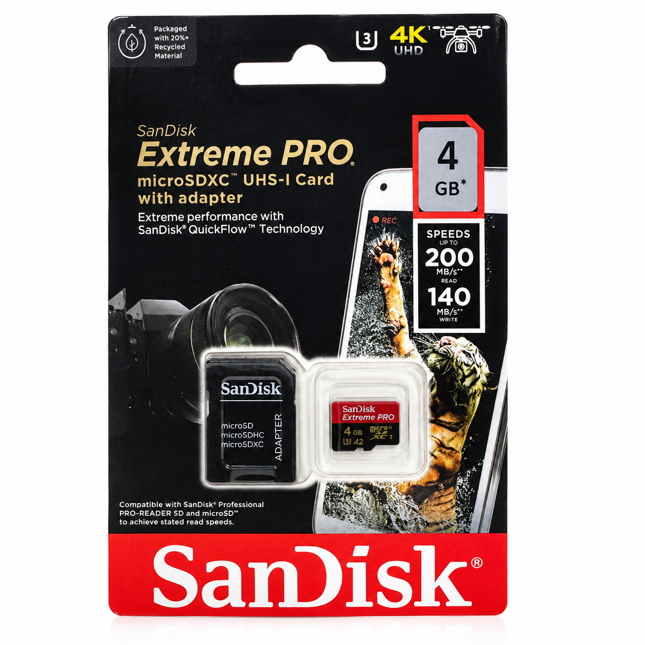 4GB SanDisk Extreme PRO microSD