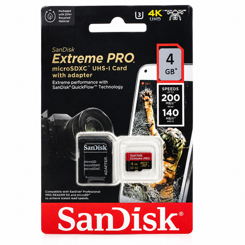 4GB SanDisk Extreme PRO microSD