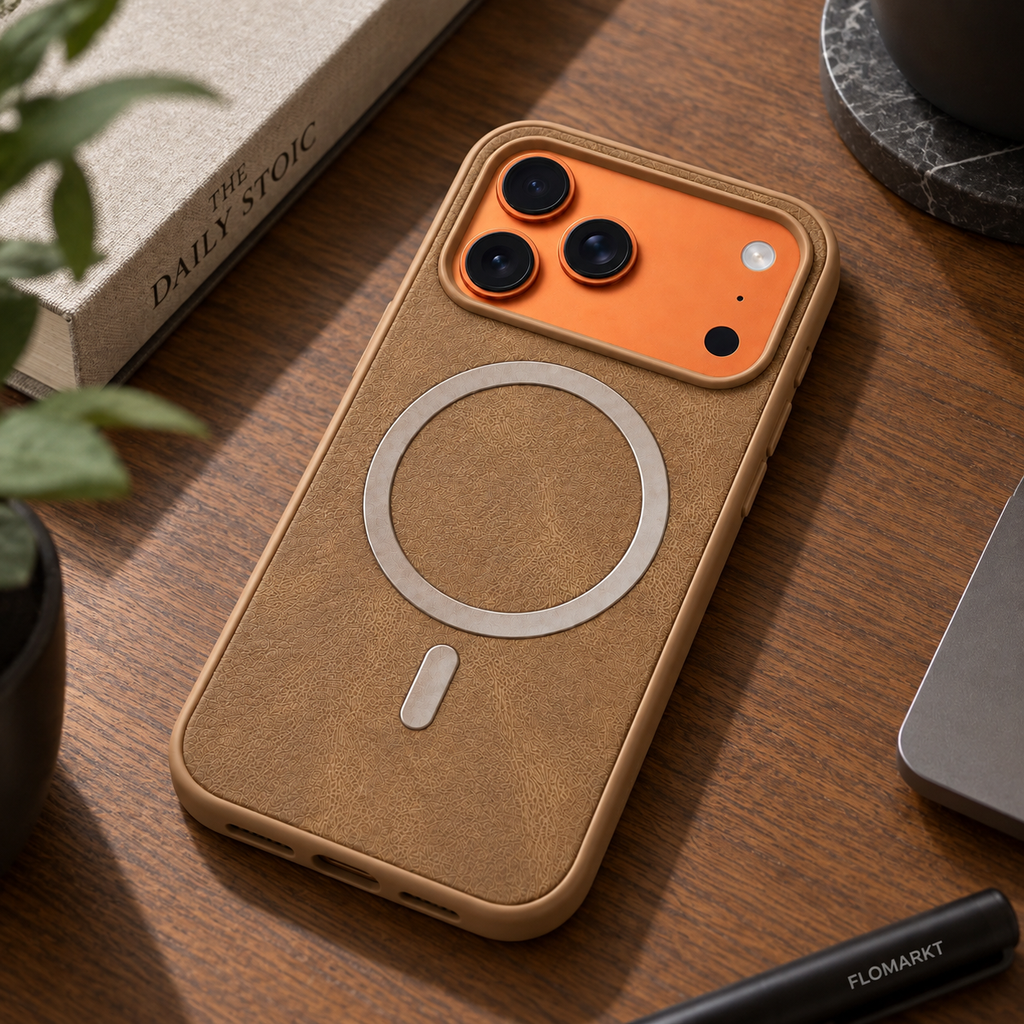 Case Premium për iPhone 17 Pro – Light Brown